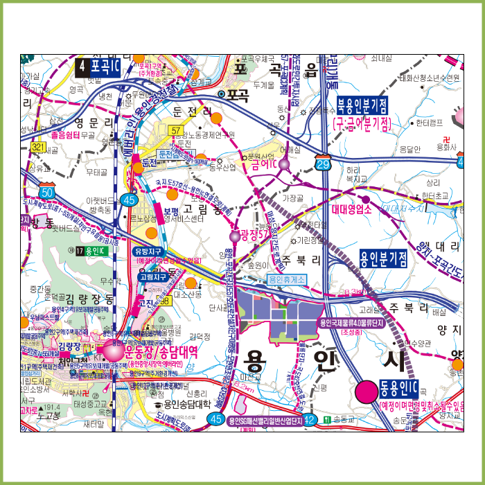 용인시 개발계획도 [ 롤스크린 / 大 ]