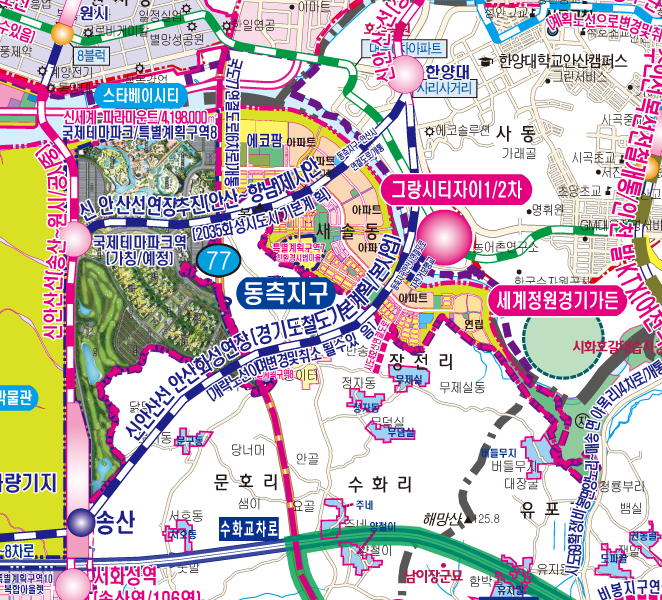 2040화성권 개발계획도 [양면코팅 종이]