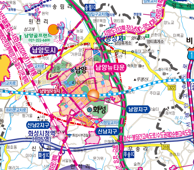 2040화성권 개발계획도 [양면코팅 종이]