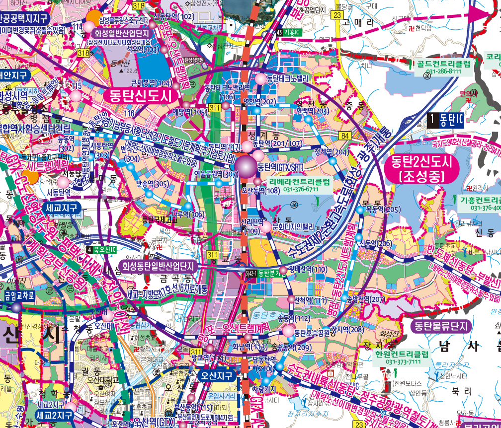 2040화성권 개발계획도 [ 족자 ]