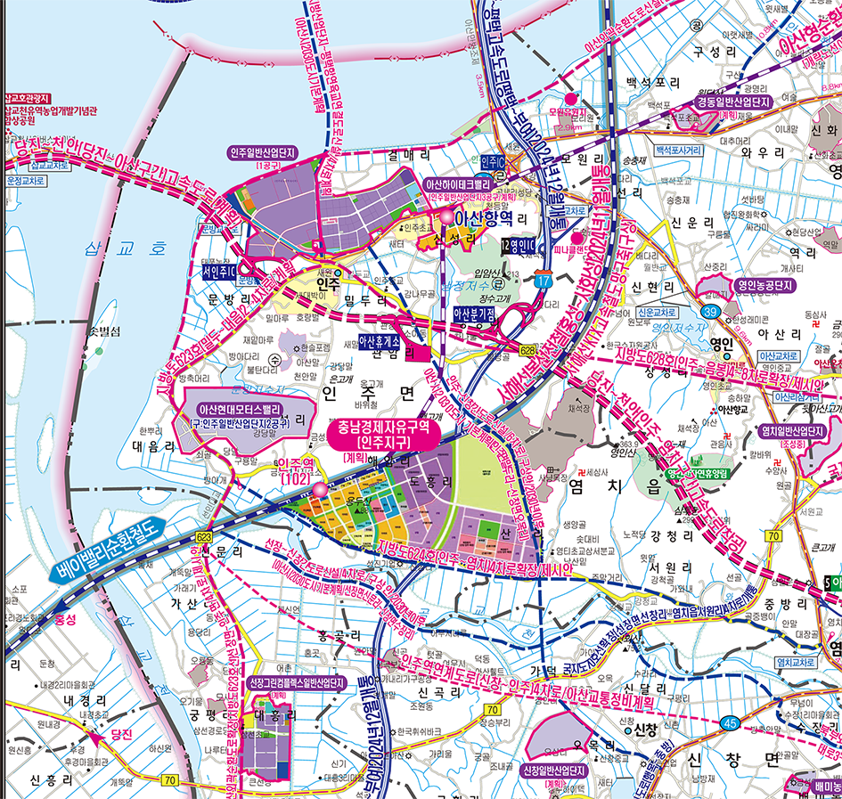 천안아산 개발계획도 [양면코팅 종이]