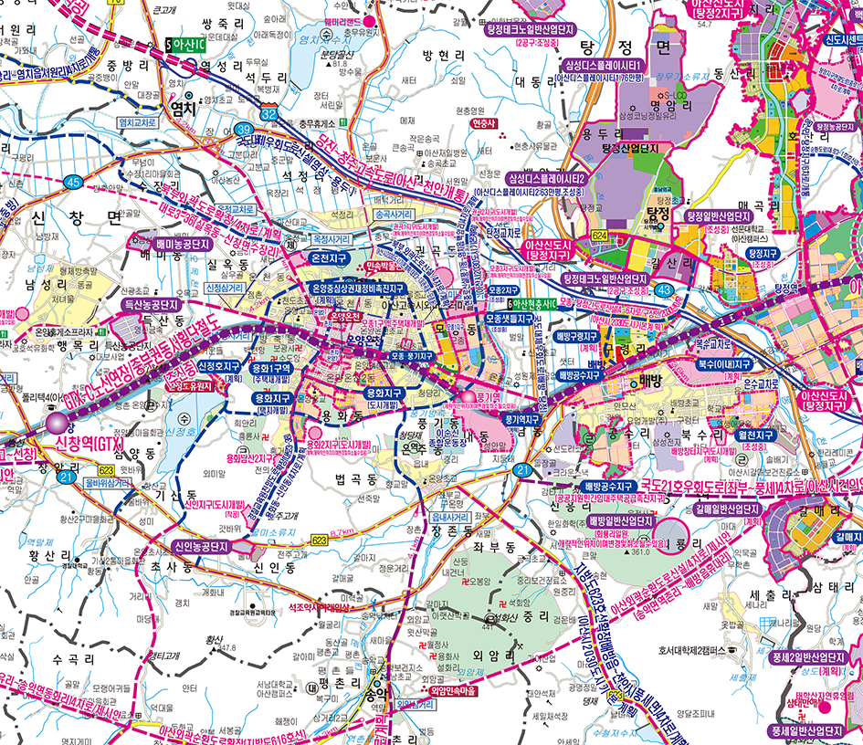 2035천안2040아산 개발계획도 [ 족자 ]