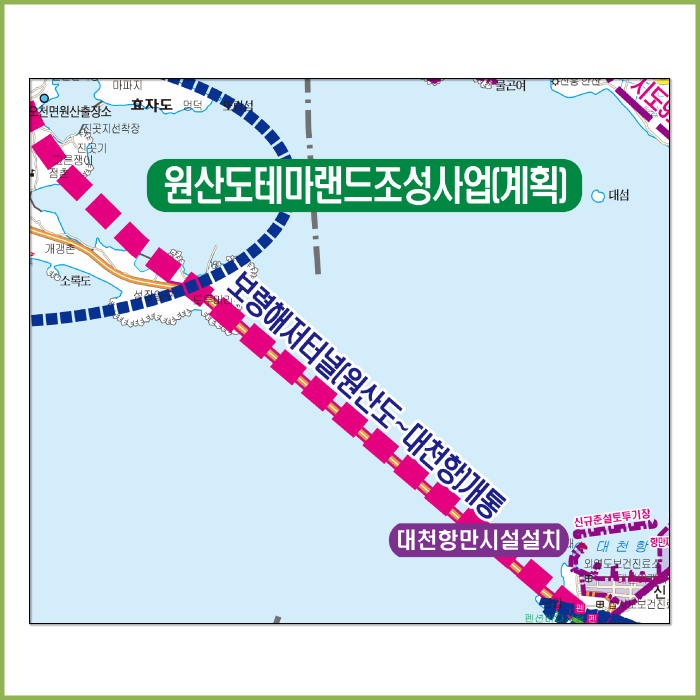 보령시 개발계획도 [ 족자 ]