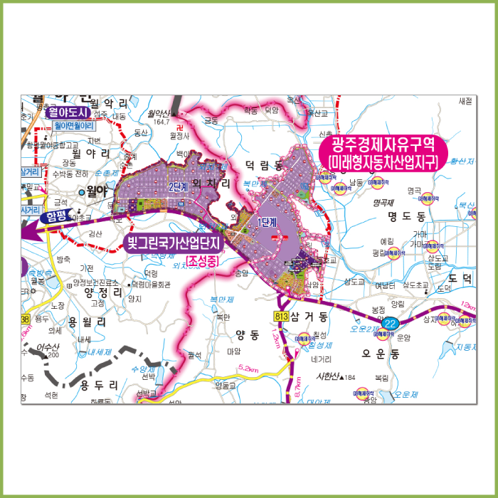 2030광주광역시광역개발계획도 [족자]
