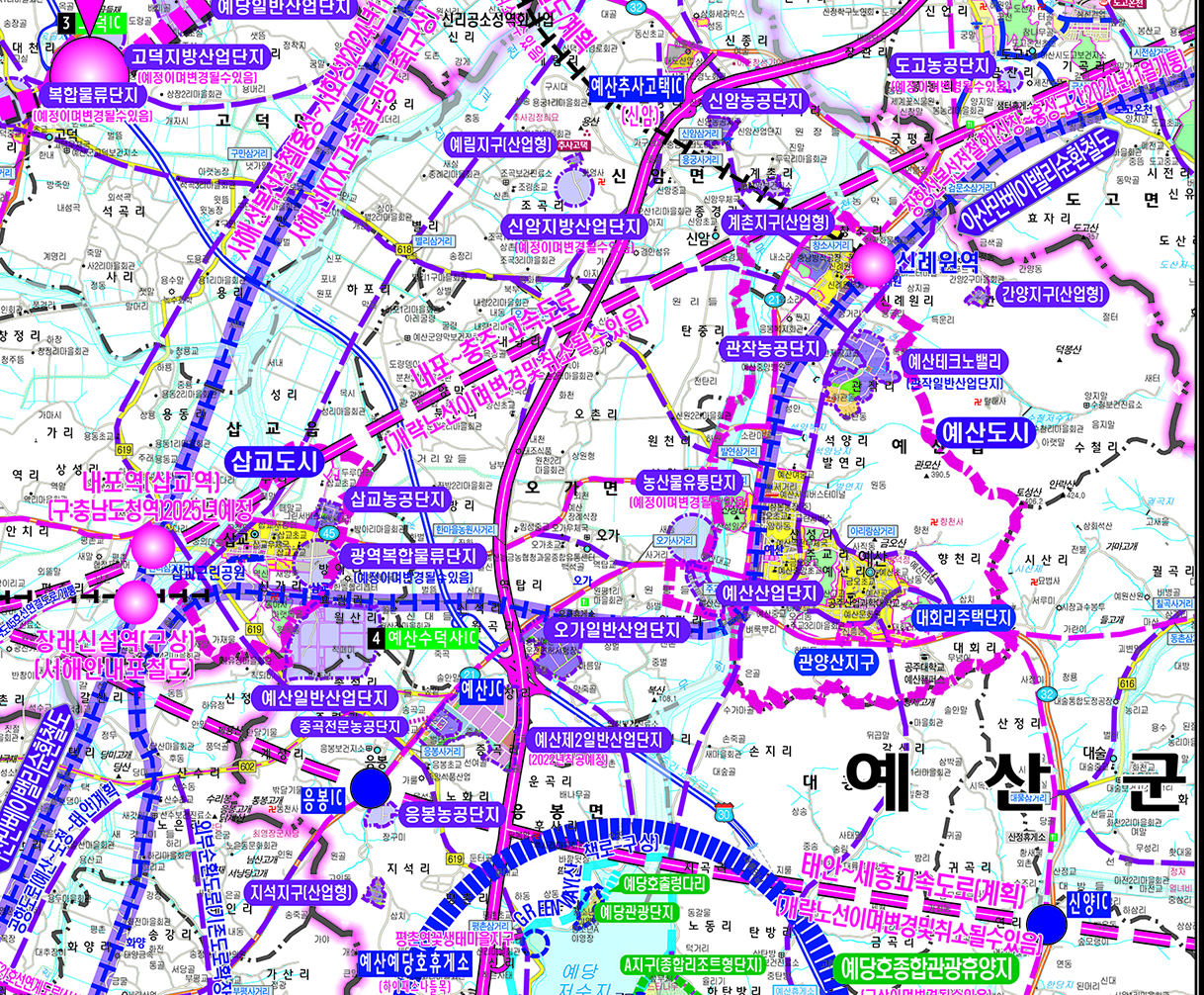 2035충남서북부권 개발계획도 [ 족자 ]