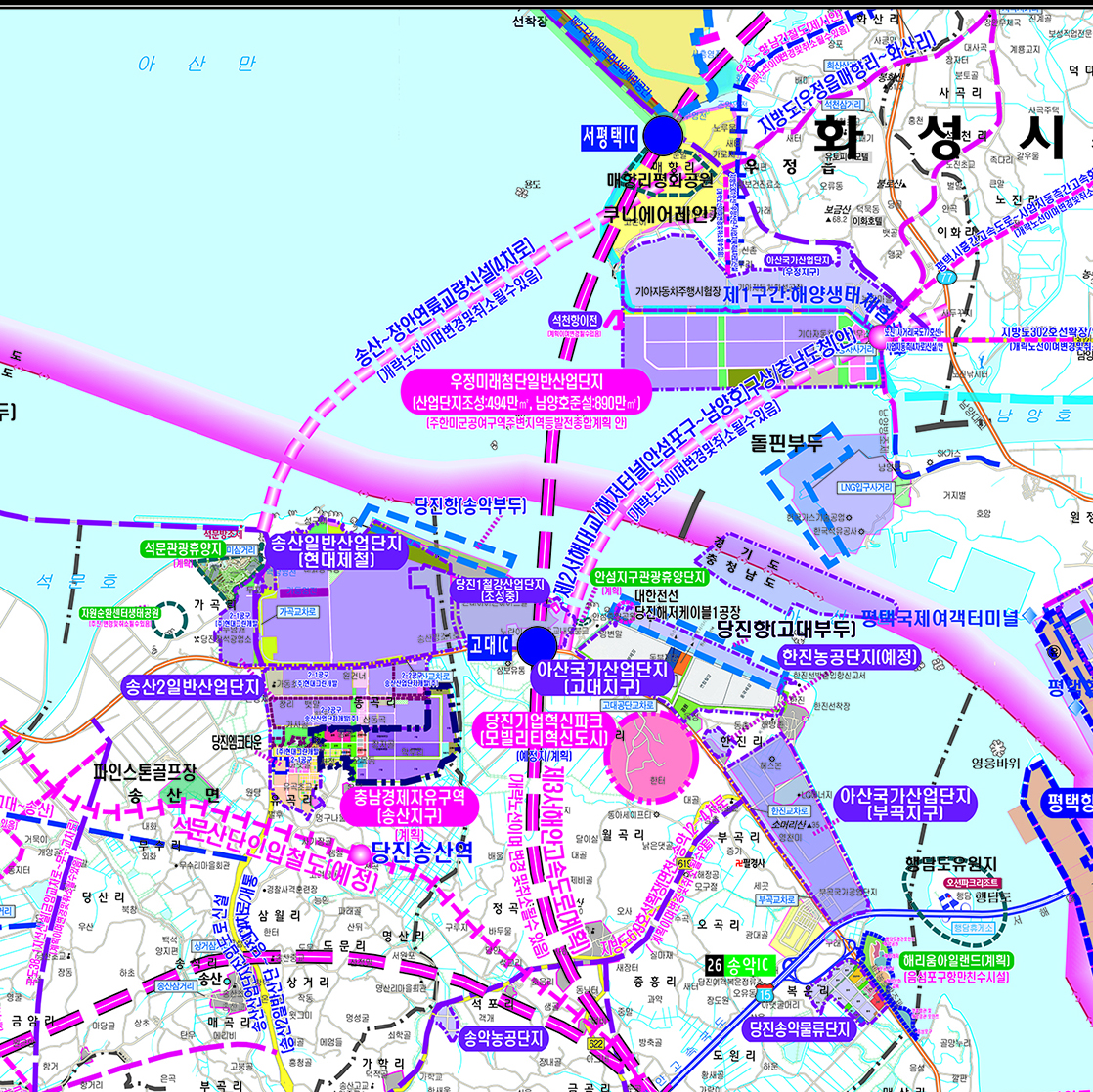 2035충남서북부권 개발계획도 [ 족자 ]