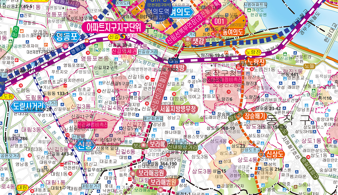 2040서울특별시개발계획도[롤스크린/大]